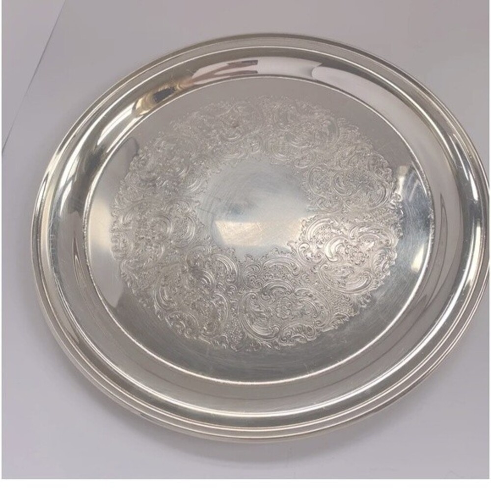 Gorham Round YC427/1 Silver Original Plated Tray Platter Vintage Antique